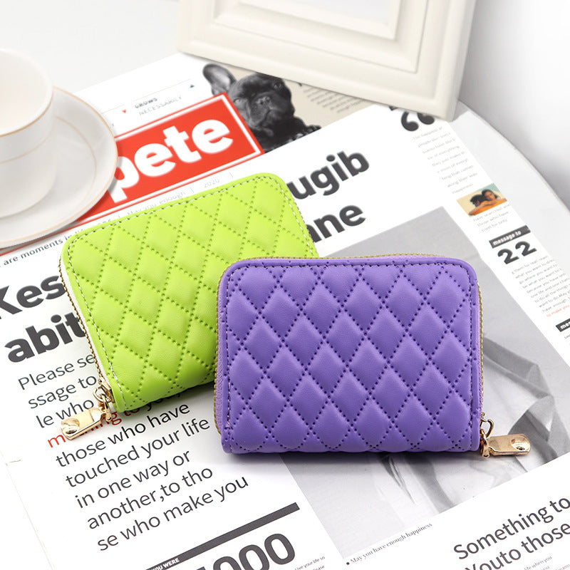 Wholesale Anti-demagnetic card holder,  multiple card slots,  zipper coin purse,  large capacity